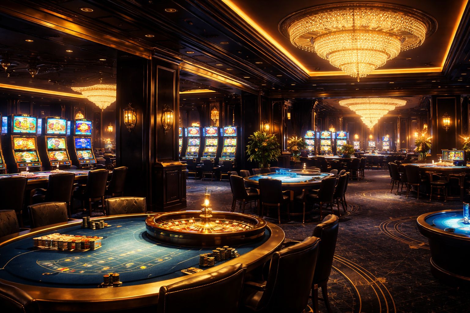 RP44 Casino Lobby With Live Tables And Slot Variety